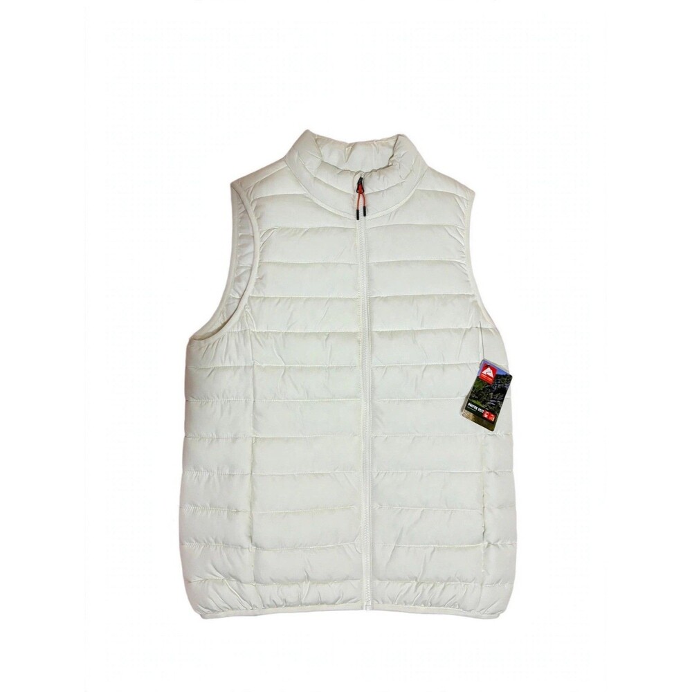 Ozark Trail Puffer Vest Size S (4-6) New Ivory - Water Repellent, NWT